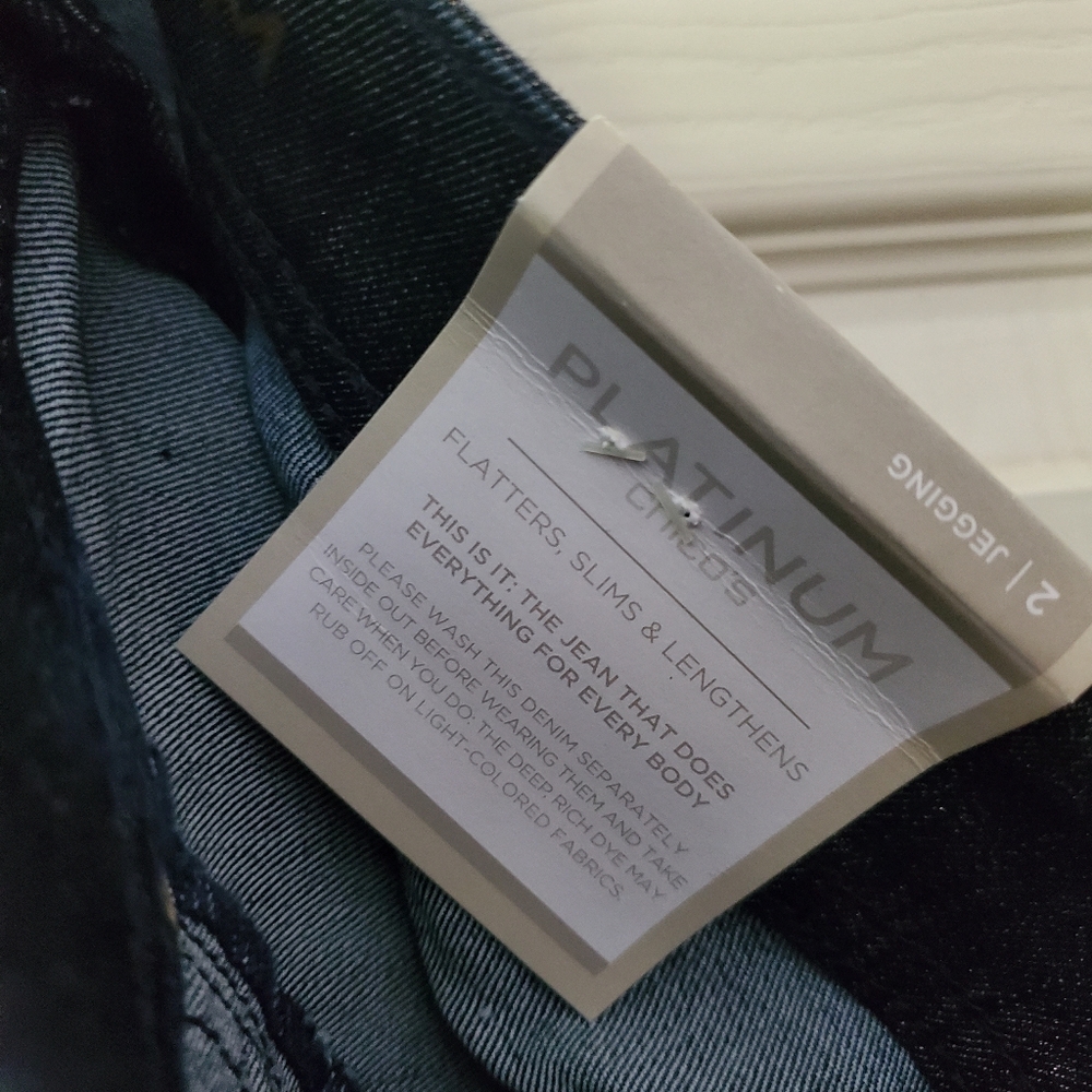 Chicos Platinum Shimmer Jeggings - Picture 8 of 8